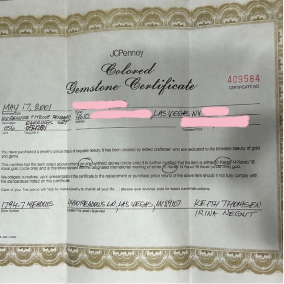 Vintage Citrine and White Sapphire 14K Gold Vermeil Pendant / Earrings Set NWT - Picture 12 of 13